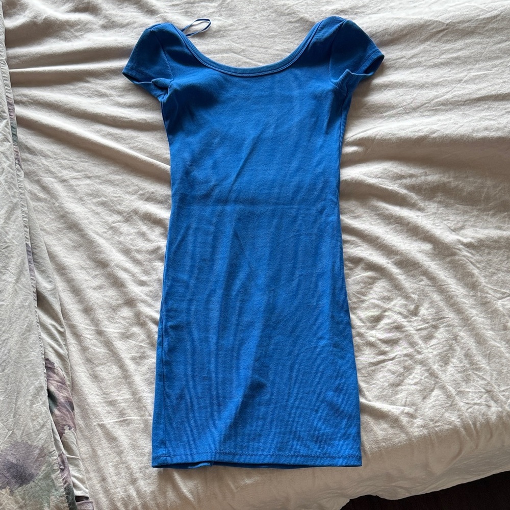 Tally Weijl Blue Short Sleeve mini Dress XS